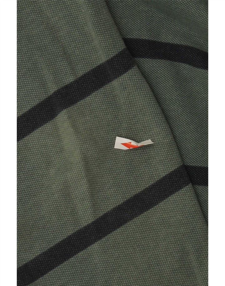 Męska bluza J. Crew z zamkiem błyskawicznym, bawełniana w średnie zielone paski