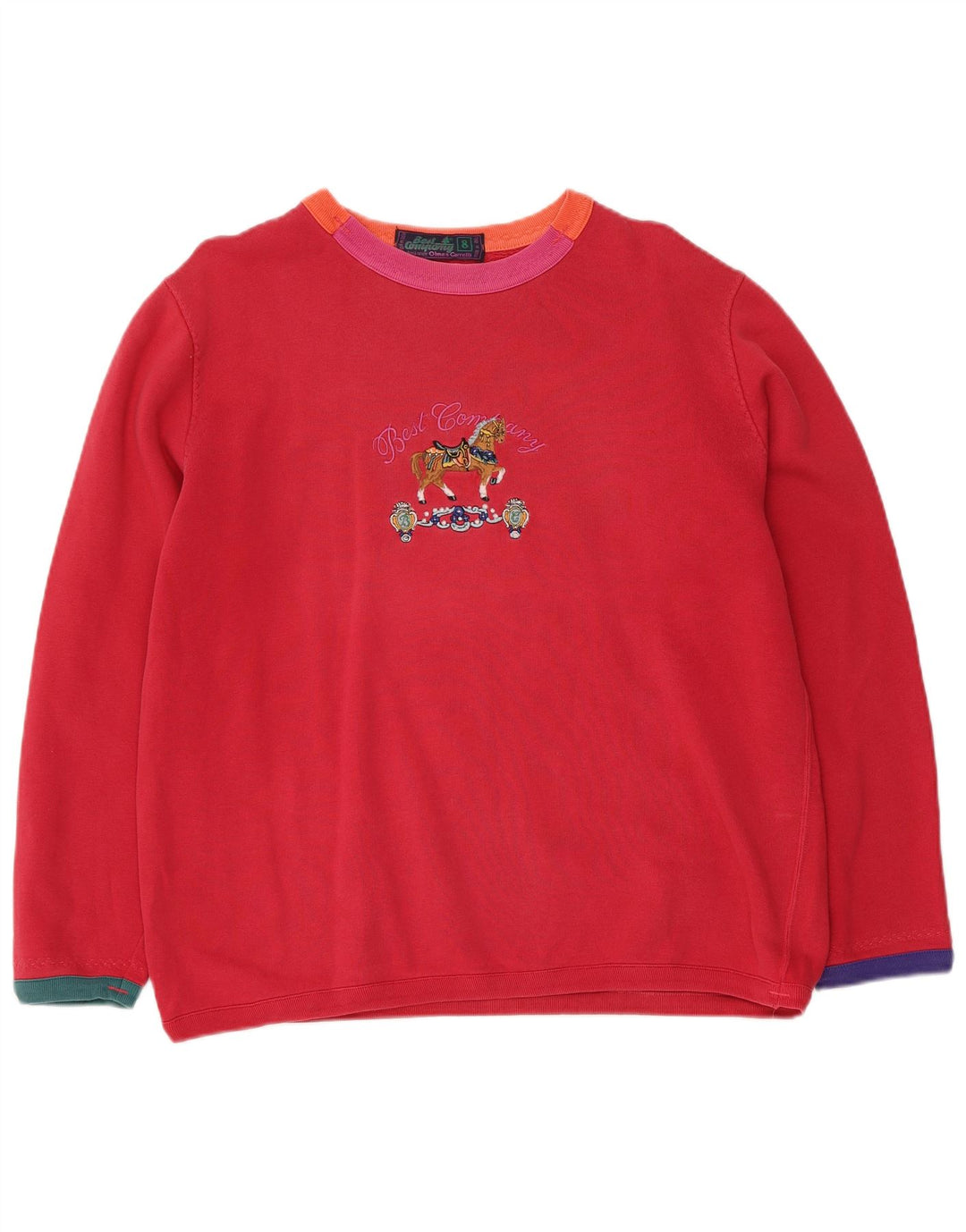 Damska bluza oversize z grafiką BEST COMPANY UK 8 Small Red