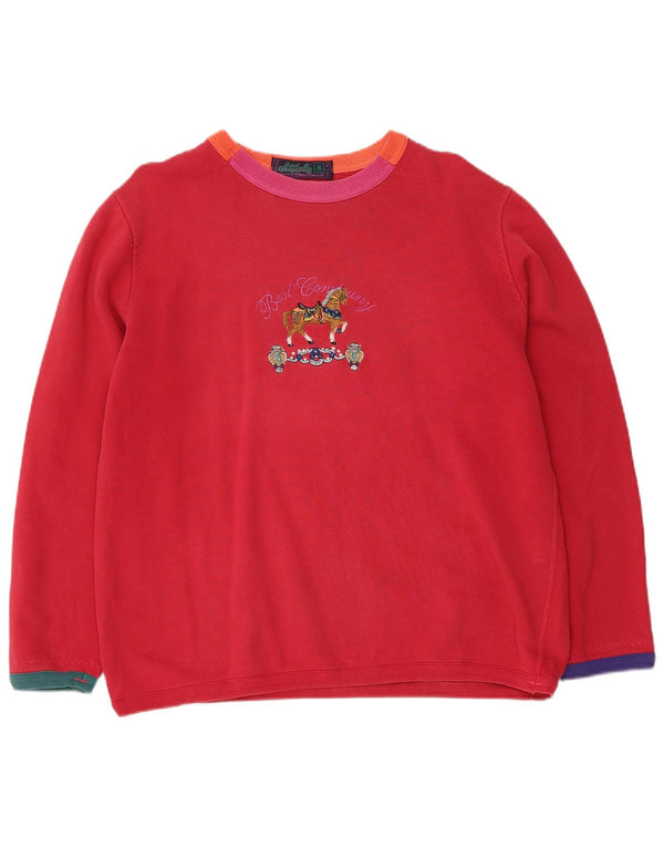 Damska bluza oversize z grafiką BEST COMPANY UK 8 Small Red