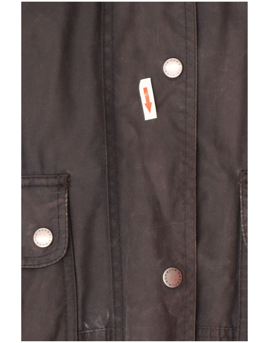 Damska kurtka z kapturem, oversize, woskowana, BARBOUR UK 12, średnia, granatowa, bawełniana