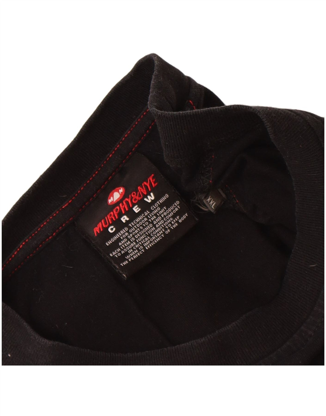 Męski top z grafiką Murphy & Nye z długim rękawem, 2XL, czarny, bawełniany