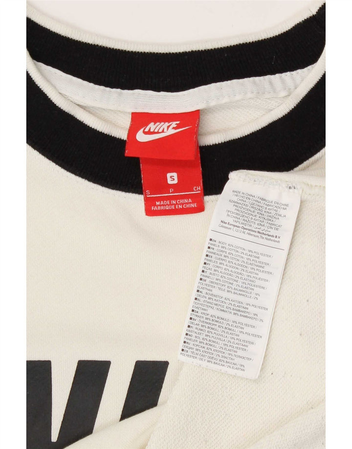 Damska bluza z grafiką Nike, UK 10, mała, biała, z blokami kolorów