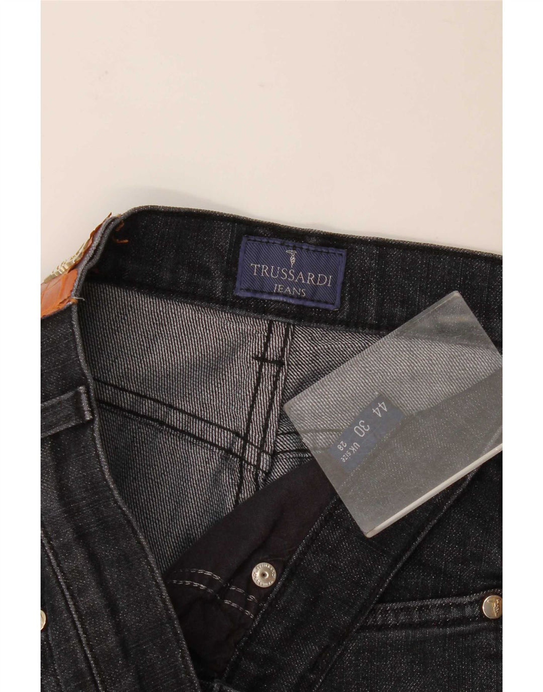 Damskie proste dżinsy Trussardi W28 L26 granatowe