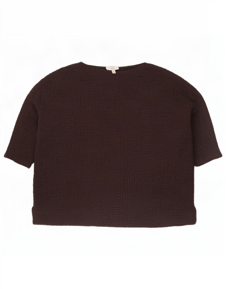 Bluzka damska Marks & Spencer UK 22 3XL Brązowa Poliester