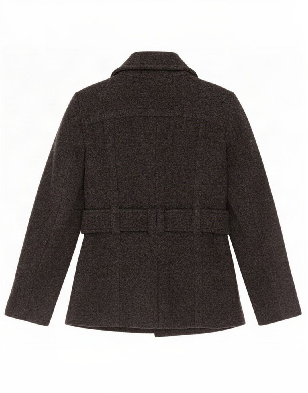 Płaszcz damski Zara w groszki UK 6 XS, szara wełna