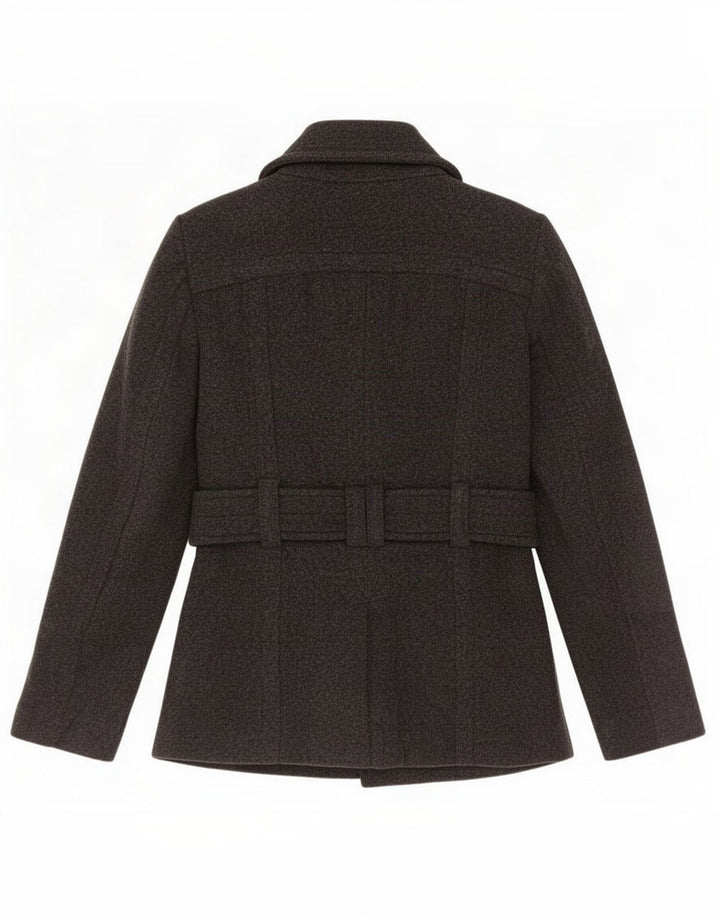 Płaszcz damski Zara w groszki UK 6 XS, szara wełna