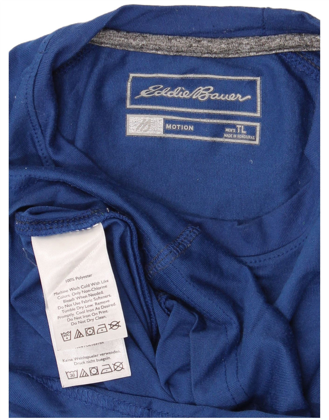 T-shirt męski EDDIE BAUER, duży, niebieski, poliester