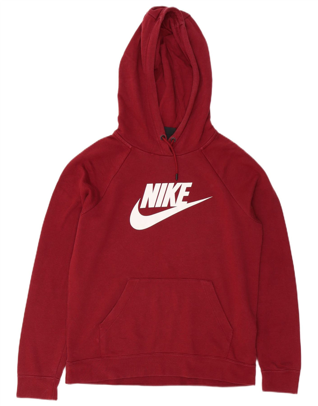 Męski sweter z kapturem NIKE z grafiką, mały, czerwony, bawełniany