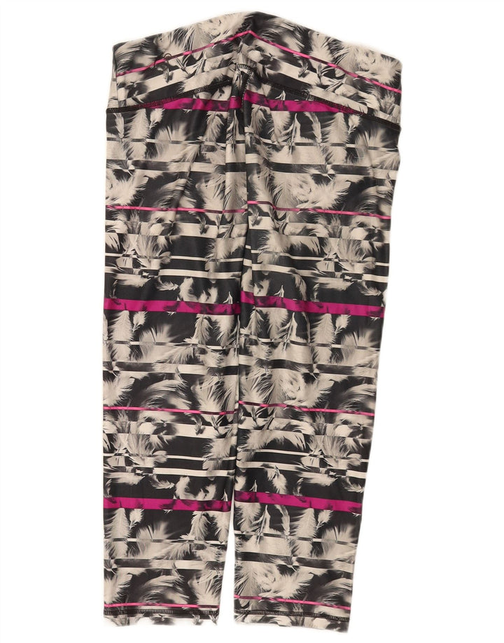 Damskie legginsy Capri Puma z abstrakcyjnym wzorem UK 14, duże, wielokolorowe