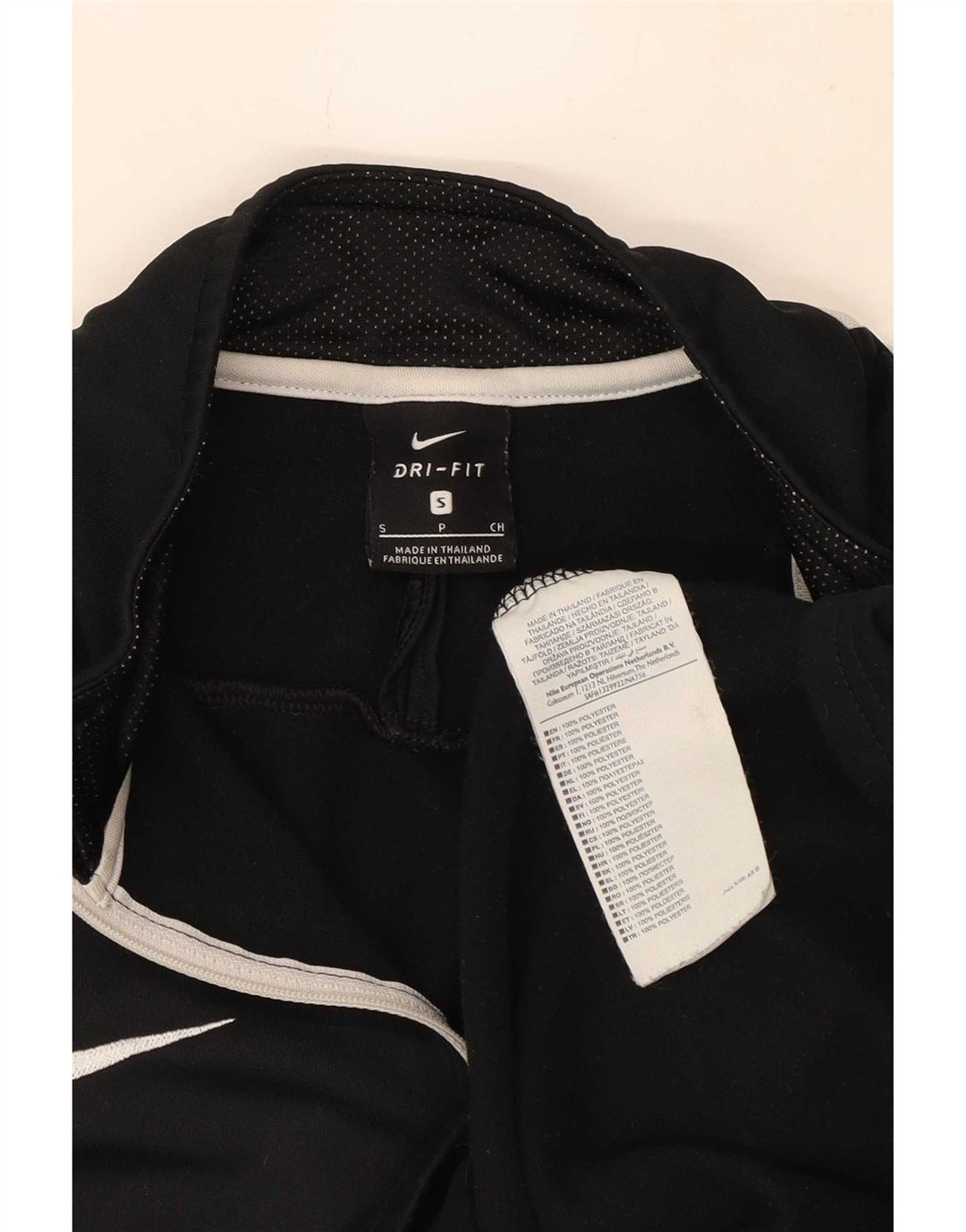 Męski dres Nike Dri Fit z zamkiem błyskawicznym na szyi, mały, czarny blok kolorów