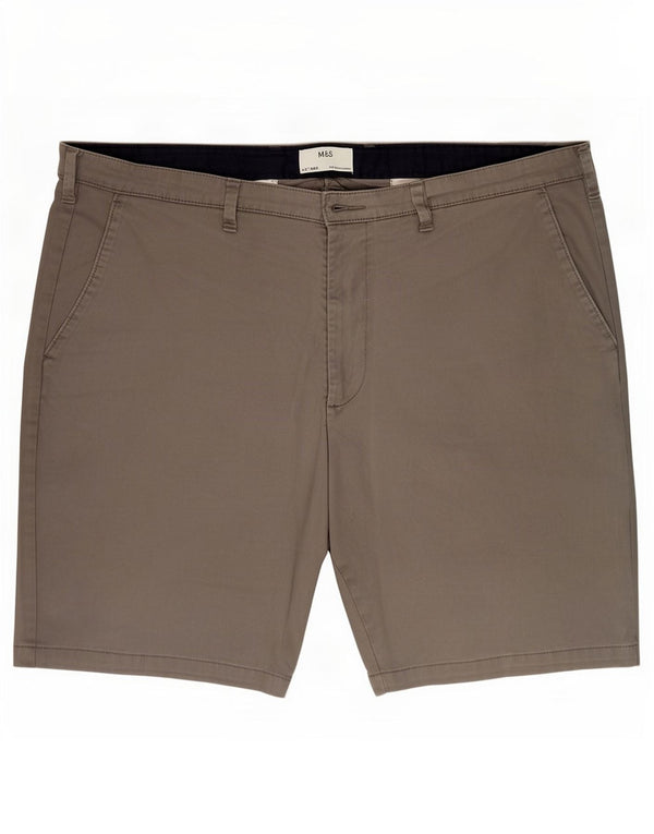 Marks & Spencer Mens Chino Shorts 2XL W42 Grey Cotton