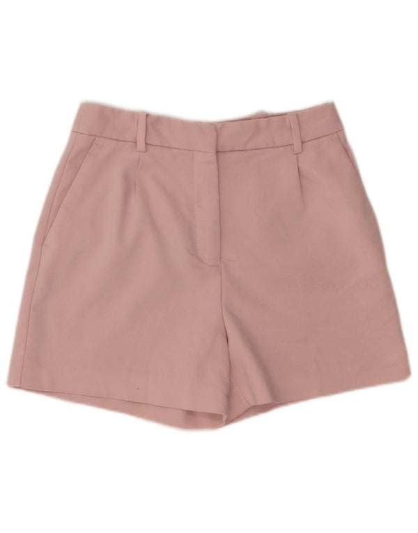 Damskie spodenki chino z wysokim stanem Zara, małe W26, różowe, bawełniane