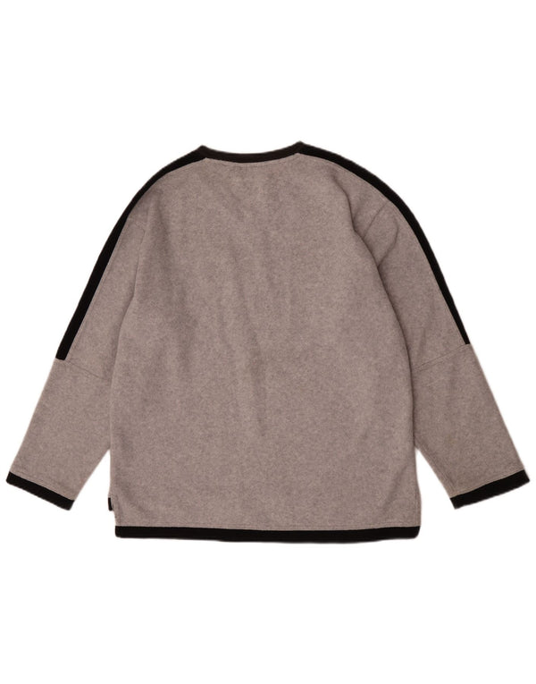 Chłopięcy sweter polarowy Fila z grafiką 15-16 lat XL, szary, poliester z blokami kolorów