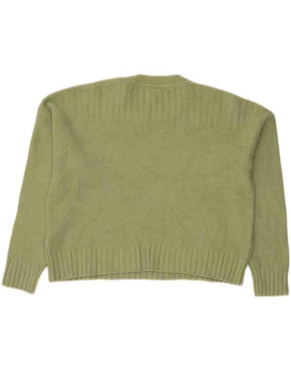Sweter damski John Lewis Crop Oversize z okrągłym dekoltem UK 14, duży zielony