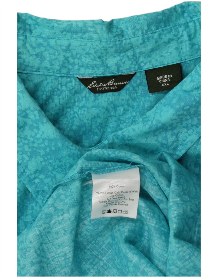 Koszula damska Eddie Bauer w abstrakcyjny wzór UK 20 2XL Niebieska bawełna