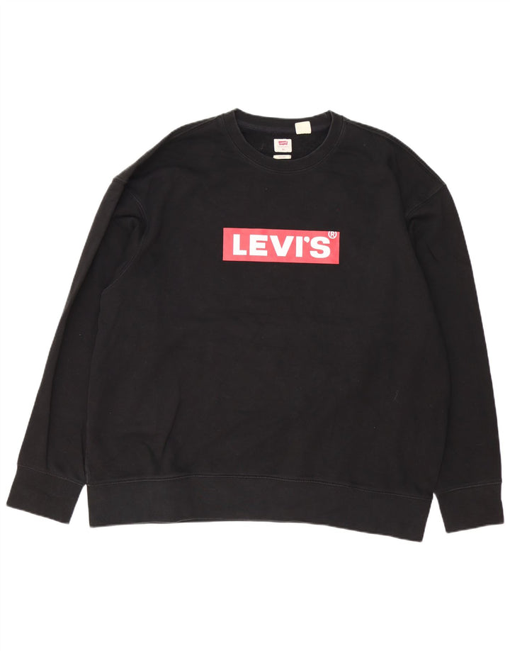 Męska bluza Levi's o swobodnym kroju z grafiką XL, czarna, bawełniana
