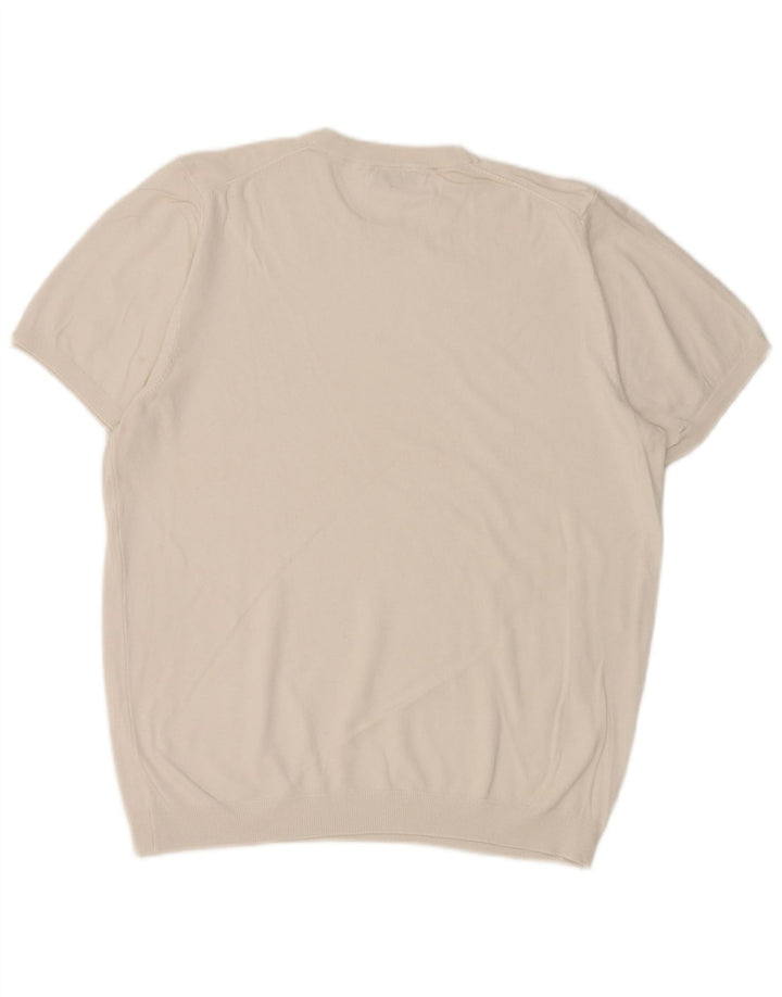 Męska koszulka T-shirt Zara, średnia biel