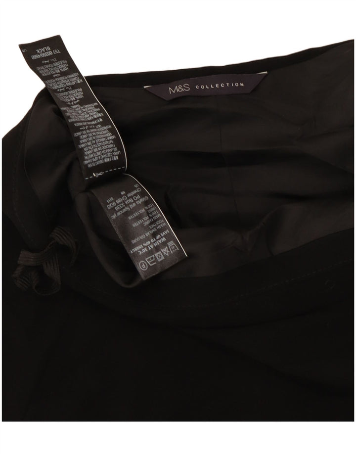 Marks & Spencer Damska spódnica w kształcie litery A UK 10 Small W27 Czarny poliester