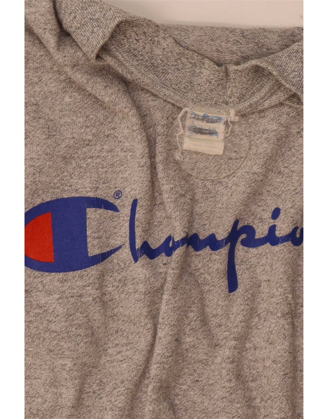 Męski sweter z grafiką Champion, średnioszary, bawełniany
