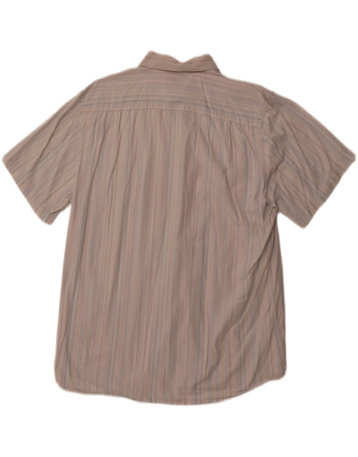 PIERRE CARDIN Męska koszula z krótkim rękawem 2XL, bawełniana w niebieskie paski