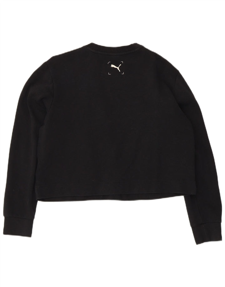 Damska bluza Puma Graphic Crop Jumper UK 14 Średnia czarna
