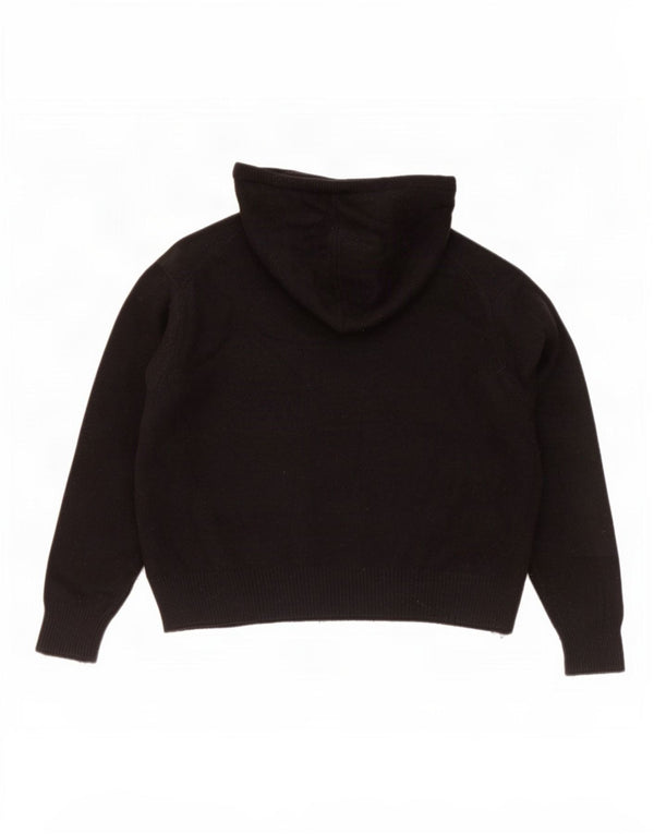 Damski sweter z kapturem Polo Ralph Lauren, UK 14, średnia czarna wełna