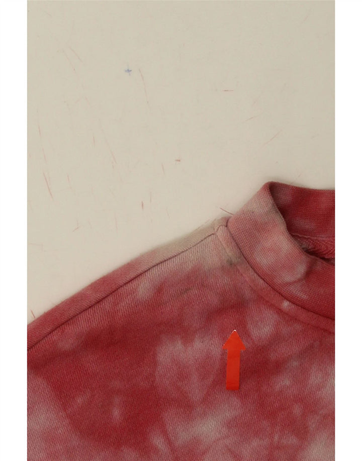 VANS Womens Graphic Sweatshirt Jumper UK 14 Medium Pink Tie Dye Cotton Vintage Vans and Second-Hand Vans from Messina Hembry 