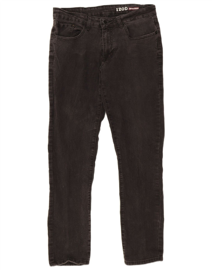 Damskie jeansy Izod Stretch Straight W32 L32 Szara bawełna
