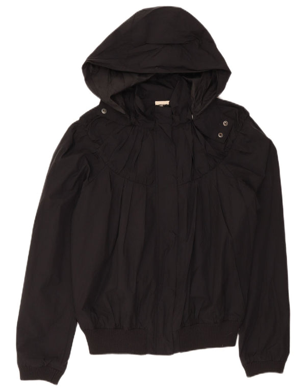 Damska kurtka bomberka z kapturem Dkny UK 14, średni czarny nylon