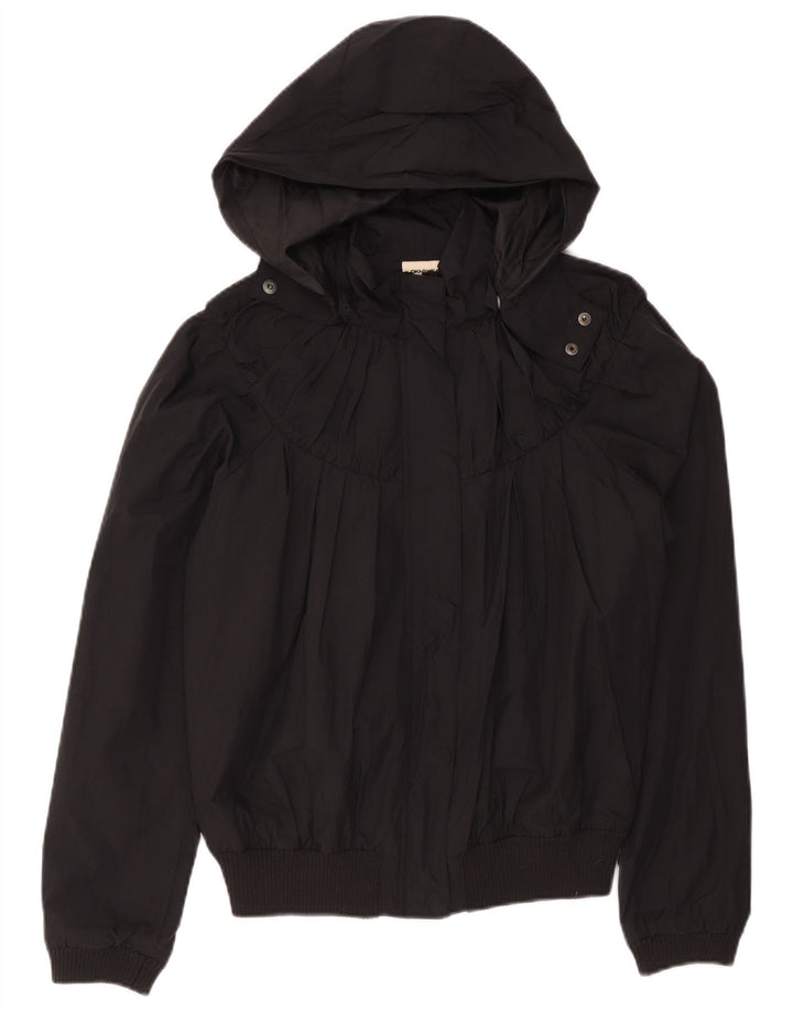 Damska kurtka bomberka z kapturem Dkny UK 14, średni czarny nylon