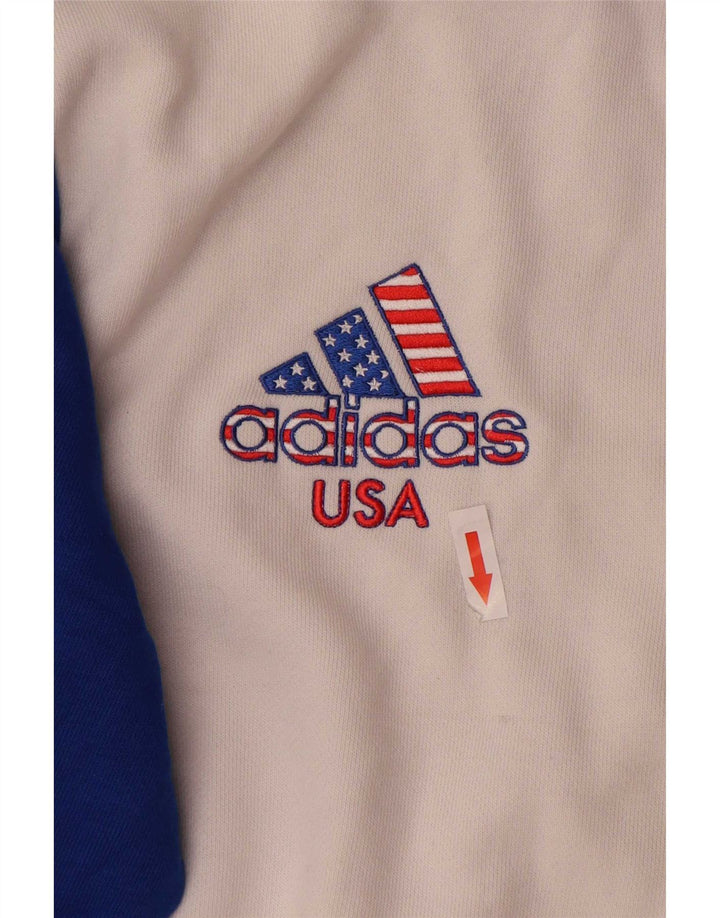 Adidas Męska bluza dresowa Top Jacket Medium White Colorblock Cotton