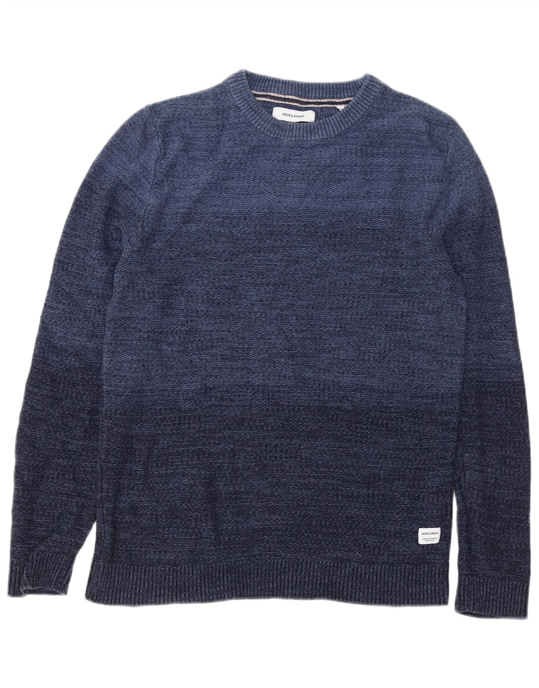 Męski sweter Jack & Jones z okrągłym dekoltem, średni granatowy, bawełniany nakrapiany