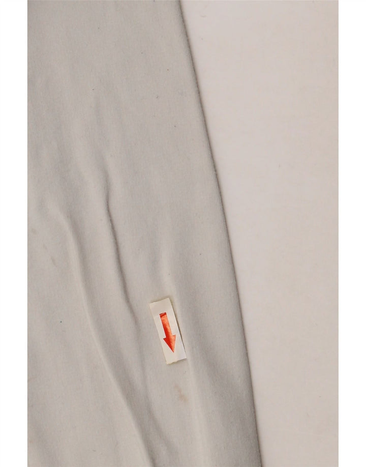 ADIDAS Męska bluza dresowa UK 36/38 Mała biała bawełniana