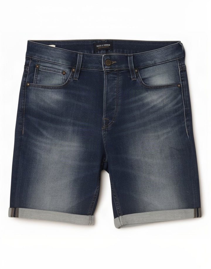 Męskie spodenki jeansowe Jack & Jones, małe W32, niebieskie, bawełniane
