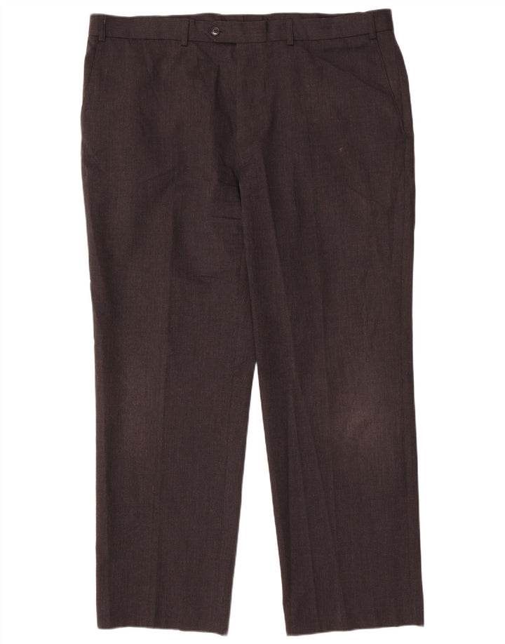 Męskie spodnie garniturowe Marks & Spencer, rozmiar 42, W42, L31, szare