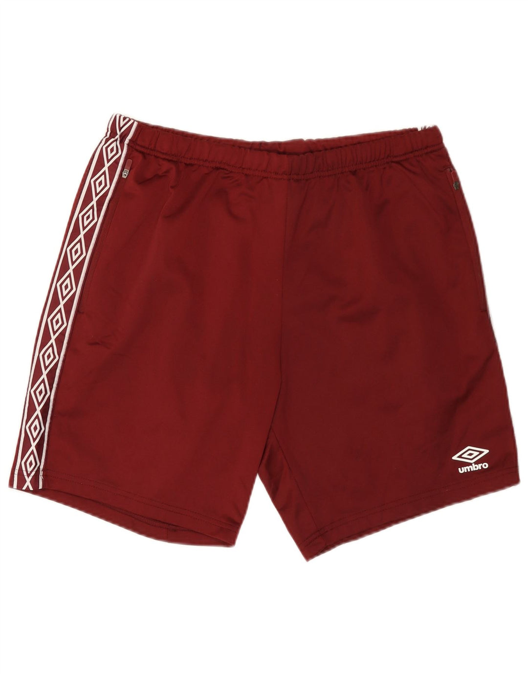 Męskie spodenki sportowe Umbro z grafiką, duży, bordowy poliester