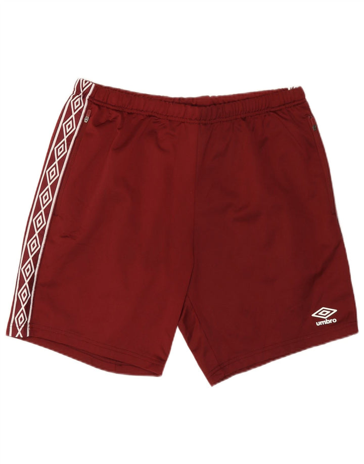 Męskie spodenki sportowe Umbro z grafiką, duży, bordowy poliester
