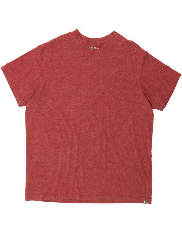 EDDIE BAUER Mens T-Shirt Top 2XL Red Polyester Vintage Eddie Bauer and Second-Hand Eddie Bauer from Messina Hembry 