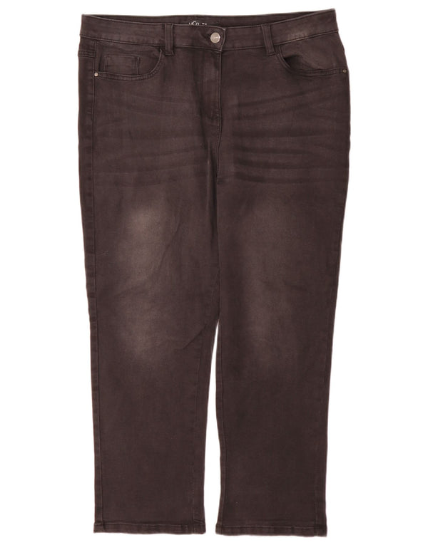 Dżinsy damskie M&Co Petite z wysokim stanem, UK 16, duże, W36 L28, czarne