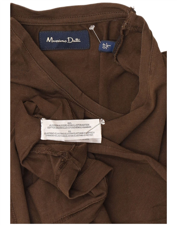 Koszulka męska MASSIMO DUTTI, duża, brązowa