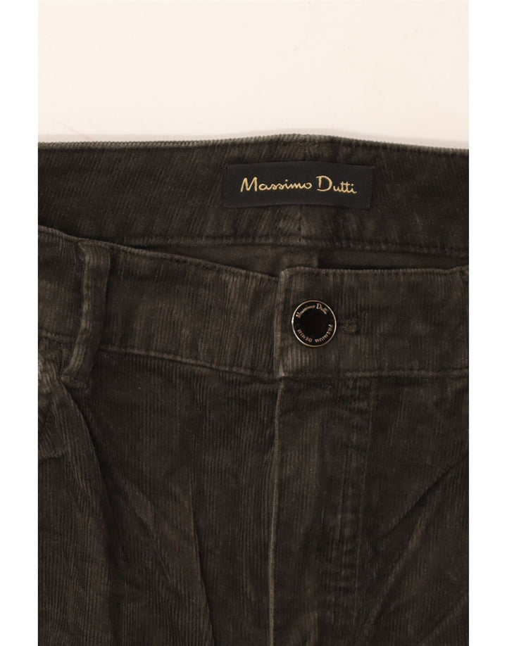MASSIMO DUTTI Womens Slim Corduroy Trousers EU 40 Medium W30 L29 Khaki Vintage Massimo Dutti and Second-Hand Massimo Dutti from Messina Hembry 