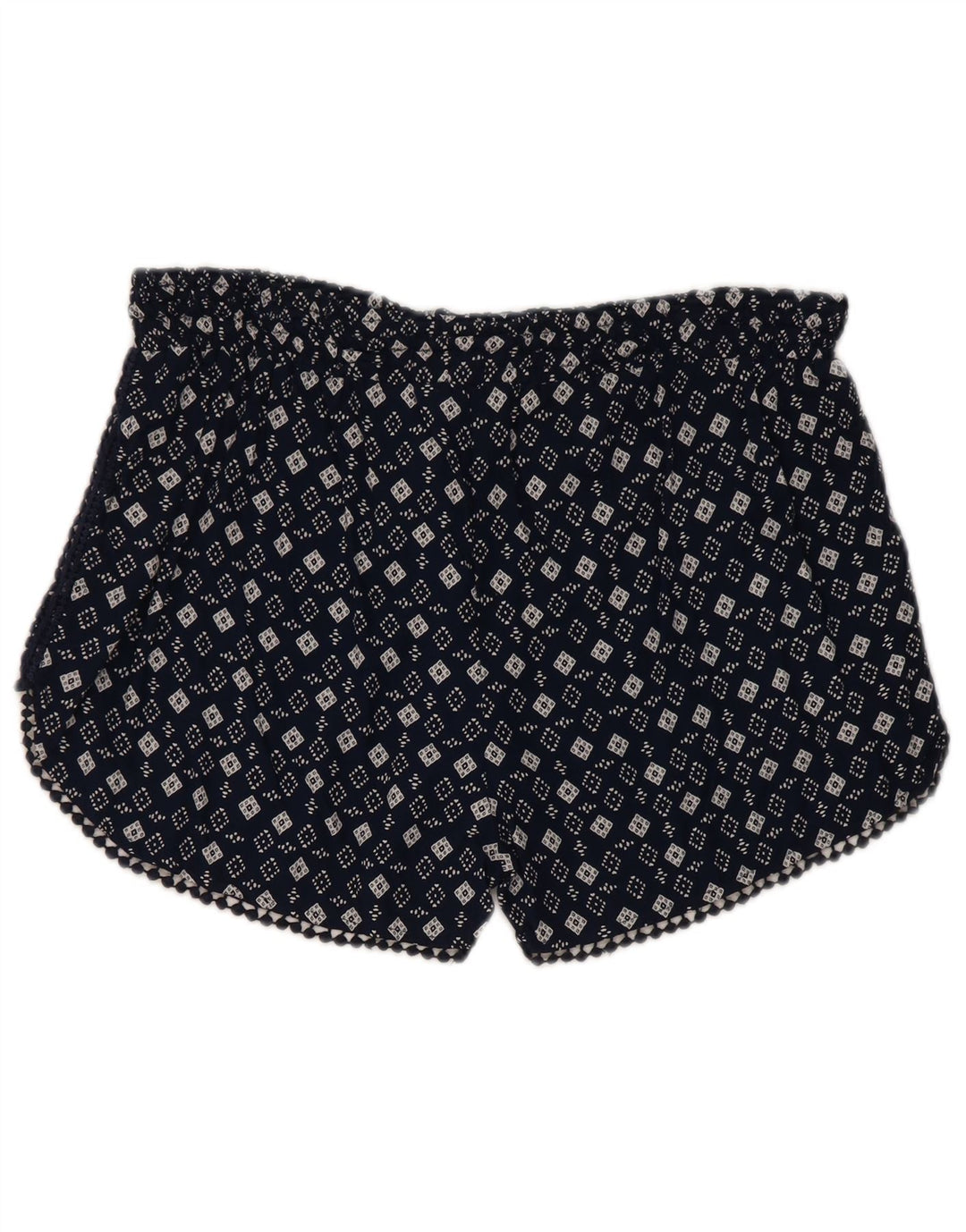 Damskie spodnie Superdry Large W32 Granatowa, geometryczna wiskoza