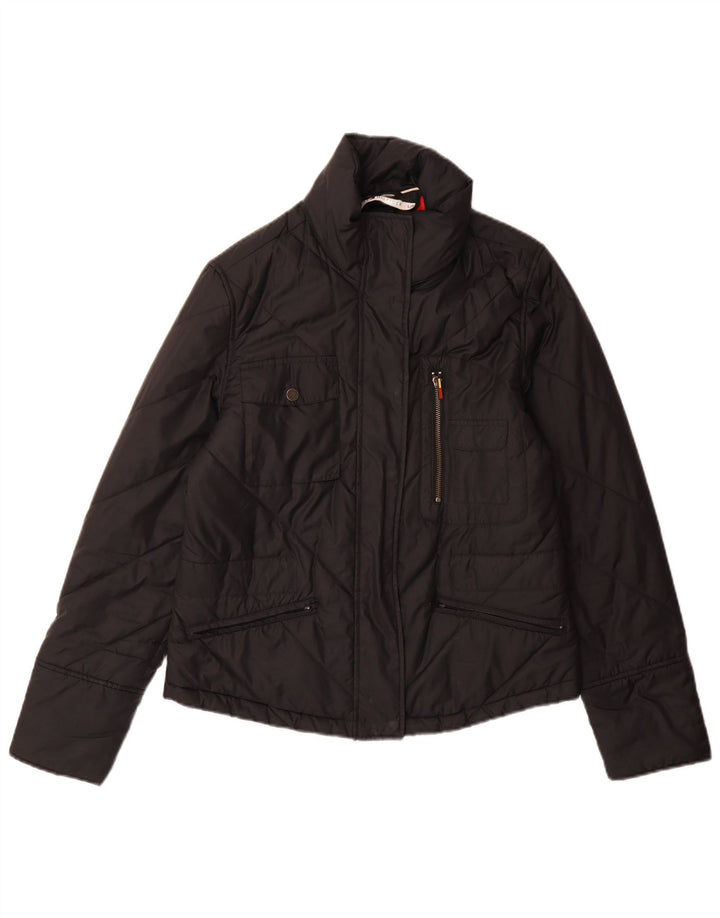 Damska ocieplana kurtka Tommy Hilfiger UK 16, duża, czarna, poliester