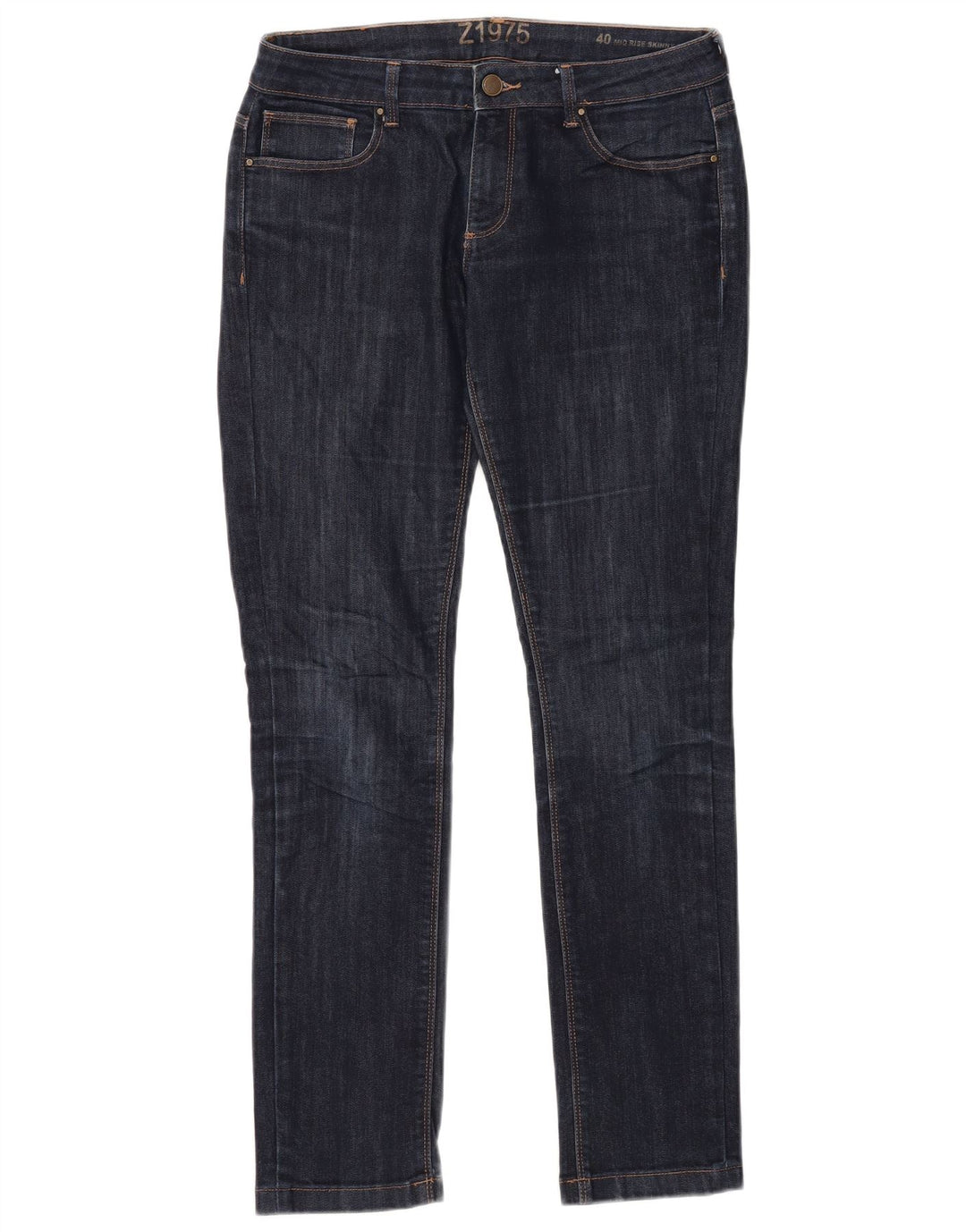 Damskie jeansy skinny ze średnim stanem ZARA EU 40 Medium W30 L30 granatowe