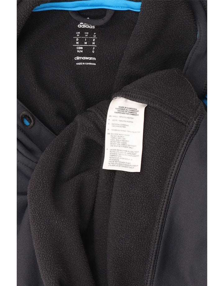 Męska bluza z kapturem Adidas Climawarm, średnioszara, poliestrowa