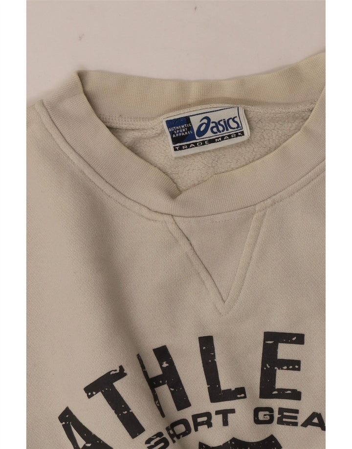Męski sweter z grafiką Asics 2XL w kolorze beżowym
