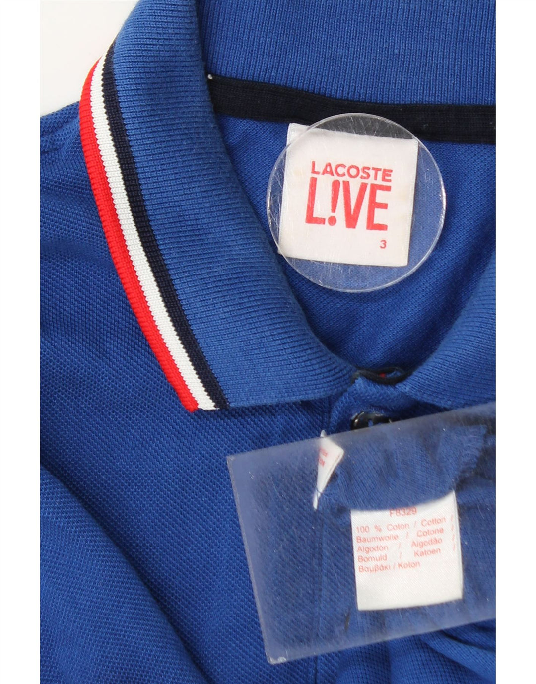 Męska koszulka polo Lacoste, rozmiar 3, mała, niebieska, bawełniana