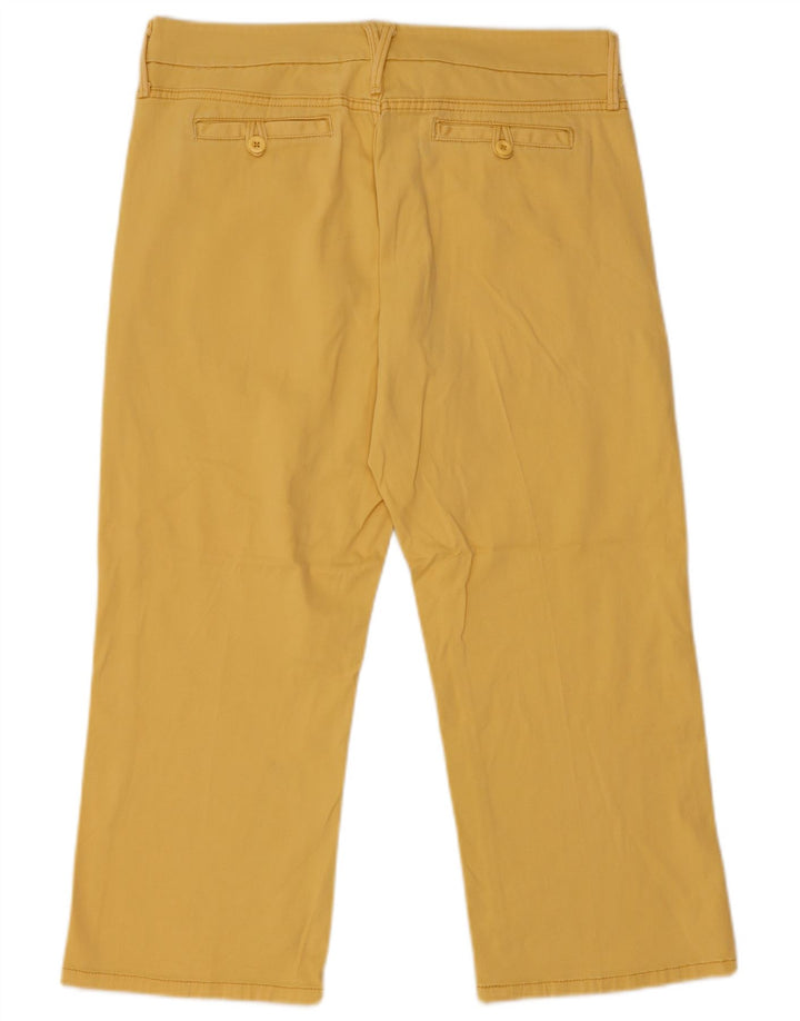 LEVI'S Womens Straight Cropped Trousers US 8 Medium W34 L24 Yellow Cotton
