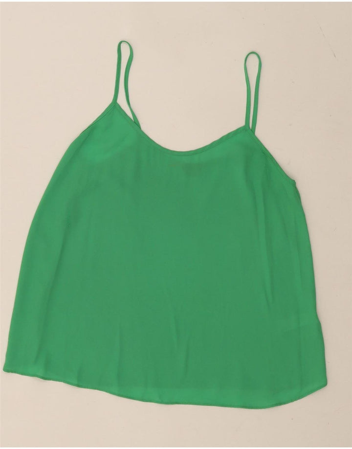 Topshop damski top na ramiączkach UK 10, mały, zielony, poliester