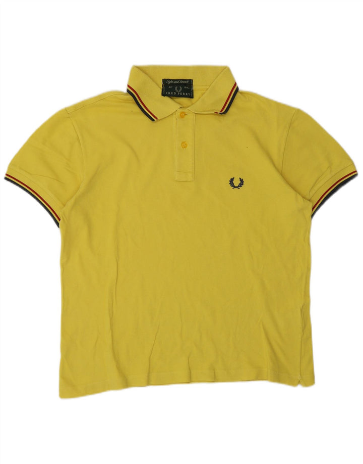 Męska koszulka polo Fred Perry, średnia, żółta bawełniana w paski
